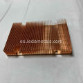 Disipador de calentador de calor de cobre CNC Skiving Heat disipador